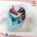 Fashion Spring Digital Printed Square Silk Scarf